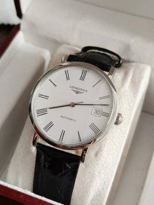 Longines The Elegant Collection relógio masculino automático mostrador branco L4.810.4 36,5 mm - Imagem 1 de 4