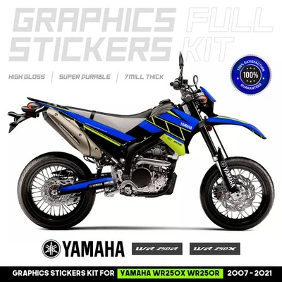 YAMAHA WR250X WR250R Gráficos Calcomanías Adhesivas Kit Completo Todos los Años (2008 - 2021) Foto 1 de 2