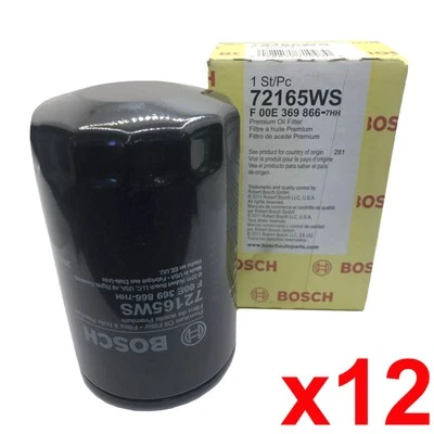 Масляный фильтр Bosch 12 шт. для Cadillac Chevy GMC Oldsmobile Pontiac Buick 72238WS - Изображение 1 из 4