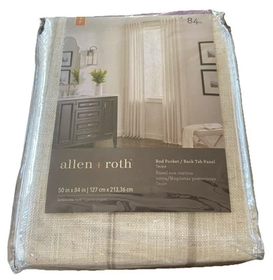 Allen + Roth Ryder 50" x 84" varilla bolsillo lengüeta trasera panel {B4} Foto 1 de 4