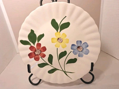 Vintage Blue Ridge Southern Pottery Charmer Dinner Plate Colonial Flowers USA  - Image 1 of 3