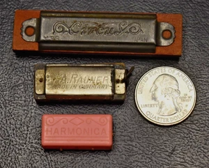 Vintage Mini Mundharmonikas Rauner "My Little One" & Holzharmonika Zirkus - Bild 1 von 14