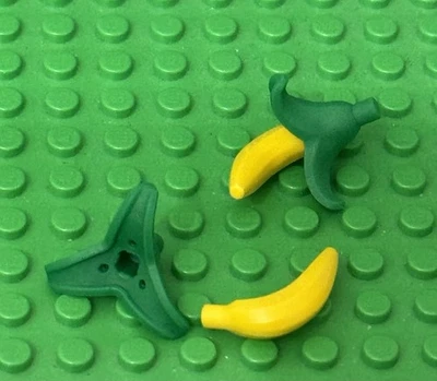 Lego 2 City Cáscara de Plátano Verde Con 2 Plátanos Amarillos/Amigos Mini Figuras Comida Foto 1 de 2