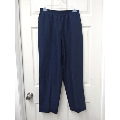 -Size 12P White Stag - Ladies Very Dark Navy Elastic waist pants, side pockets  - Image 1 of 3