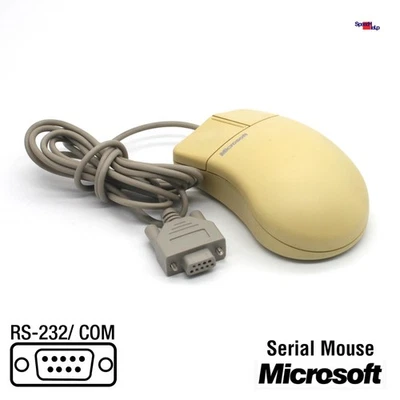 Original Microsoft Serial Mouse RS-232 Com Port Computer Dos Driver Retro - Image 1 of 4