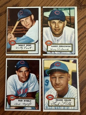 1952 Topps Baseball 4 Card Lot, Wally Post, Harry Perkowski, G-Vg - Image 1 of 4