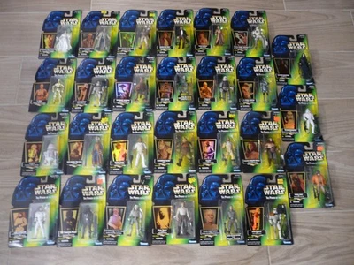 Lot of 27 Hasbro Star Wars Power of the Force Green Card Gold Pictorials Figures - Image 1 of 4