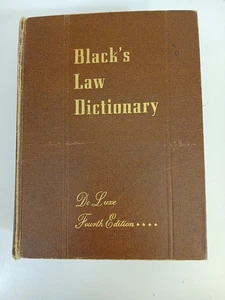 Black's Law Dictionary Deluxe Indexed Tabbed Fourth Edition 1957 Guide To pronun - Bild 1 von 16