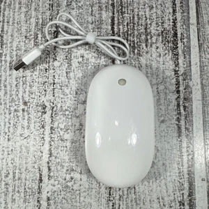 Genuine Apple USB Corded Optical Mighty Mouse, Model A1152, White - Picture 1 of 8
