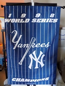 NEW YORK YANKEES MLB 1998 WORLD SERIES CHAMPIONS WALL HANGING BANNER FLAG 45"X29 - Picture 1 of 11