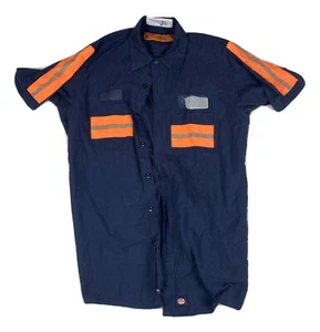 Hi-Visibility Reflective Safety Work Shirt - Red Kap Reed Short Sleeve Grade A - Picture 1 of 14