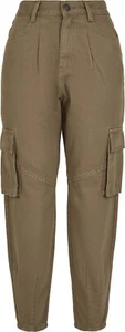 Urban Classics Damen Hose Ladies Ballon Fit Cargo Twill Pants Khaki - Picture 1 of 10