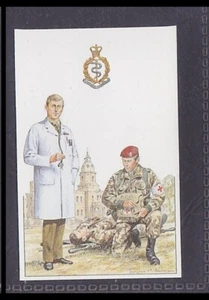 CUERPO MÉDICO DEL EJÉRCITO REAL - 30 + años de antigüedad tarjeta de intercambio inglesa # 18 - Imagen 1 de 2