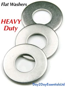 Flat Washer BZP HEAVY DUTY Pattern - Metric Sizes Zinc Plated Quality Steel - Picture 1 of 1
