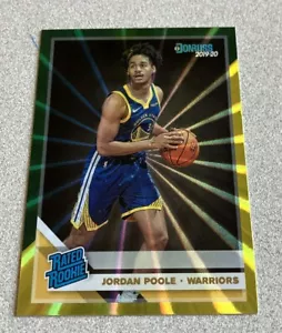 2019-20 Panini Donruss RC Green Yellow Laser #226 Jordan Poole Warriors - Picture 1 of 2