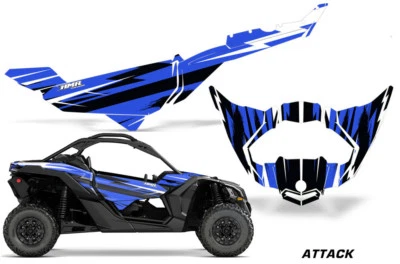 Calcomanía gráfica UTV SOLO AJUSTE para Can-Am Maverick X3 DS RS 2 puertas 2016-2022 ATK U Foto 1 de 2