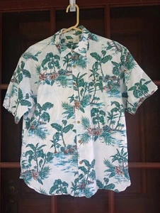 Campia Moda Herren Gr. L Blumenmuster Hawaii Kurzarm Hemd mit Knopfleiste 100% Baumwolle - Bild 1 von 3