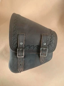 La Rosa Design Harley Softail, Chopper, Left Side Rustic Leather Swing Arm Bag - Picture 1 of 5