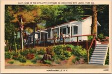 Hendersonville, North Carolina Postcard LAUREL PARK INN Cottage View / Linen