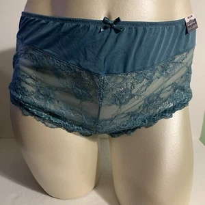 Lane Bryant Cacique Mid Waist Cheeky Panties Underwear Lace Blue Plus 26 /28 - Picture 1 of 4