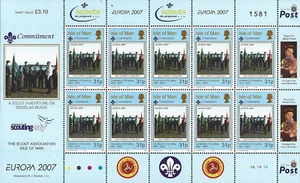 2007 Isle of Man Sg 1343/1344 Europa. Centenary of Scouting Sheets of 10 MNH - Picture 1 of 3
