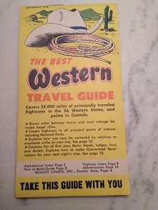 1956, The Best Western Vintage Travel Guide Motels - Picture 1 of 10