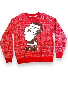 ERDNÜSSE hässliches Weihnachten SANTA SNOOPY ROTES SWEATSHIRT Gr. Med - Bild 1 von 7
