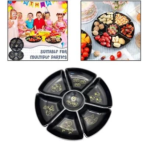 Divided Snack Serving Tray Unbreakable Multifunctional Candy and Nut Serving - Picture 1 of 5
