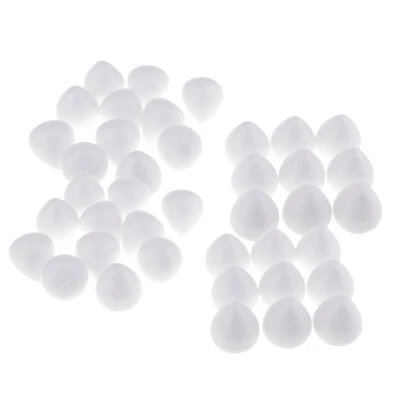 40 Pieces 30 x 35mm Polystyrene Styrofoam Foam Craft Balls Foam Rose Bud Drops - Image 1 of 4