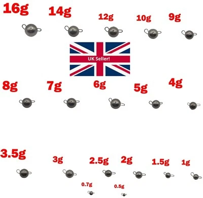 Angelvorrichtung Kopfball Wolfram Cheburashka Gewichte Cheb Sinker von 0,5g - 16g - Bild 1 von 4