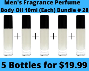 5 Pack Men's Fragrance Perfume Premium Body Oil 10-ml Roll-On Bottle-Bundle # 28 - Picture 1 of 1