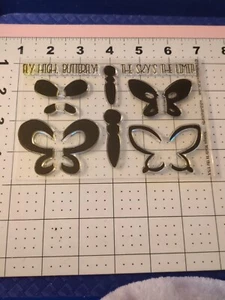 Juego de estampillas de acrílico usadas estampillas de barnhard de vida dichos sólidos 4 cielo mariposa - Imagen 1 de 4