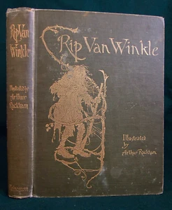 Rip Van Winkle, Illustrated by Rackham, 51 tipped-in plates 1910 - Foto 1 di 12