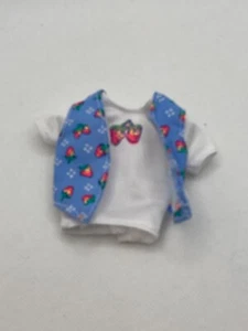 Vintage 1995 Barbie Doll Shopping Fun Strawberry Print Top - Pink Label - Bild 1 von 3