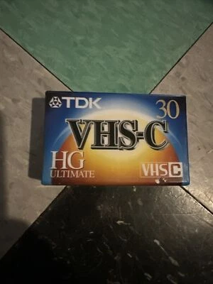 Fita cassete vídeo filmadora TDK VHS-C HG Ultimate (selada-nova) - Imagem 1 de 4