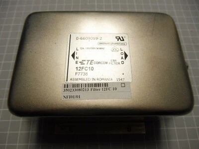 1 x TE CORCOM Entstörfilter / EMI Filter / Netzfilter ; 12FC10; F7738 - Bild 1 von 2