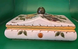 Bertino Royal Vinrage Numbered Colorful Floral Dutch Pottery Trinket Box. - Picture 1 of 18