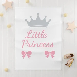 Little Princess Soft Fleece Baby Blanket, Nursery Decor, Baby Shower Gift, Girls - Picture 1 of 5