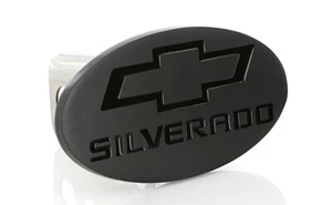 Chevrolet Silverado Bowtie Blacked out Hitch Cover Plug 2 inch post - Picture 1 of 2