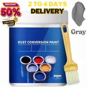 Weatherproof Rust Converter Paint for Metal, Rust Remover for Metal, Grey, 300g - Picture 1 of 8