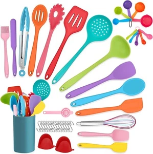 Cooking Utensils Set 42 Piece Nonstick Silicon Heat Resistant Nylon Kitchen Tool - Picture 1 of 26