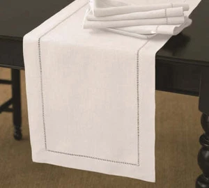 RANS Elegant Hemstitch Table Runners 100% Cotton - Picture 1 of 6
