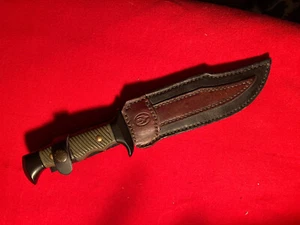 Unused Muela Spain Bowie Style Knife Leather Sheath Saw Back W/Sh - Picture 1 of 13