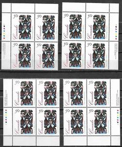 pk01613:Stamps-Canada #1534 Christmas Carolling 50 cent Plate Block Set - MNH - Picture 1 of 1