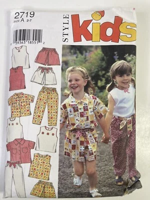 VTG Style Kids Separates Outfits Shorts Pant Shirt Unisex Pattern UNCUT sz A 2-7 - Image 1 of 2