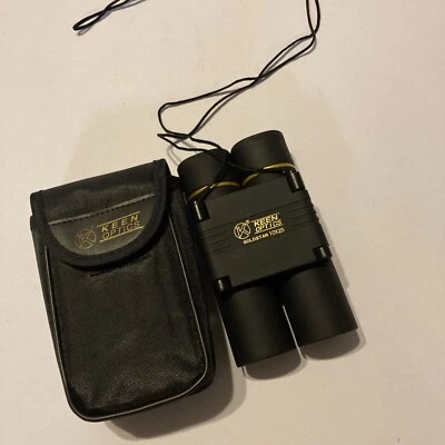 Binoculars By Keen Optics Goldstar 10 x 25 With Case Black 101M/1000 FOCUSFREE - Image 1 of 4