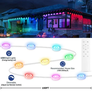 Indoor/Outdoor 50ft 150ft.Plug-in Integrated LED Permanent LED String Light IP65 - Picture 1 of 36