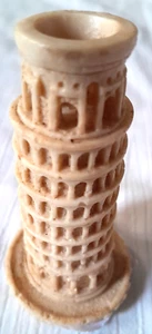Italy Tower Of Pisa Resin Statue  & Candlestick  Vintage - Picture 1 of 10