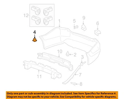Ojal forro guardabarros Honda OEM 90-23 Accord Crosstour 90682SB0003 Foto 1 de 2
