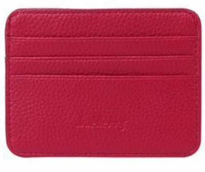 Mens Women Leather Minimalist Small Wallet Credit Card Slots Holder Coin Purse - Image 1 of 4